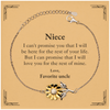 Niece Inspirational Gifts from Favorite uncle, I will love you for the rest of mine, Birthday Sunflower Bracelet Keepsake Gifts for Niece