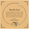 Son In Law Inspirational Gifts from Father In Law, I will love you for the rest of mine, Birthday Sunflower Bracelet Keepsake Gifts for Son In Law