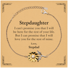 Stepdaughter Inspirational Gifts from Stepdad, I will love you for the rest of mine, Birthday Sunflower Bracelet Keepsake Gifts for Stepdaughter