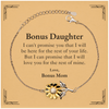Bonus Daughter Inspirational Gifts from Bonus Mom, I will love you for the rest of mine, Birthday Sunflower Bracelet Keepsake Gifts for Bonus Daughter