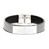 Son Inspirational Gifts from Mama, I will love you for the rest of mine, Birthday Stainless Steel Bracelet Keepsake Gifts for Son