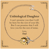Unbiological Daughter Inspirational Gifts from Dad, I will love you for the rest of mine, Birthday Sunflower Bracelet Keepsake Gifts for Unbiological Daughter