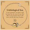 Unbiological Son Inspirational Gifts from Dad, I will love you for the rest of mine, Birthday Sunflower Bracelet Keepsake Gifts for Unbiological Son