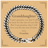 Granddaughter Inspirational Gifts from Grandma, I will love you for the rest of mine, Birthday Cuban Link Chain Bracelet Keepsake Gifts for Granddaughter