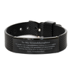 To My Granddaughter Supporting Black Shark Mesh Bracelet, The world is full of possibilities waiting, Birthday Inspirational Gifts for Granddaughter from Grandmother