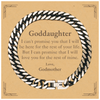 Goddaughter Inspirational Gifts from Godmother, I will love you for the rest of mine, Birthday Cuban Link Chain Bracelet Keepsake Gifts for Goddaughter