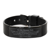 To My Bonus Son Supporting Black Shark Mesh Bracelet, The world is full of possibilities waiting, Birthday Inspirational Gifts for Bonus Son from Bonus Mom