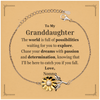 To My Granddaughter Supporting Sunflower Bracelet, The world is full of possibilities waiting, Birthday Inspirational Gifts for Granddaughter from Nonno