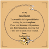 To My Godson Supporting Sunflower Bracelet, The world is full of possibilities waiting, Birthday Inspirational Gifts for Godson from Godmother