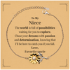 To My Niece Supporting Sunflower Bracelet, The world is full of possibilities waiting, Birthday Inspirational Gifts for Niece from Favorite uncle