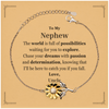 To My Nephew Supporting Sunflower Bracelet, The world is full of possibilities waiting, Birthday Inspirational Gifts for Nephew from Uncle