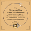 To My Stepdaughter Supporting Sunflower Bracelet, The world is full of possibilities waiting, Birthday Inspirational Gifts for Stepdaughter from Bonus Mom
