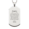 Daughter Inspirational Gifts from Mommy, I will love you for the rest of mine, Birthday Silver Dog Tag Keepsake Gifts for Daughter