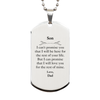 Son Inspirational Gifts from Dad, I will love you for the rest of mine, Birthday Silver Dog Tag Keepsake Gifts for Son