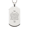 Son Inspirational Gifts from Dad, I will love you for the rest of mine, Birthday Silver Dog Tag Keepsake Gifts for Son