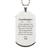 Granddaughter Inspirational Gifts from Gigi, I will love you for the rest of mine, Birthday Silver Dog Tag Keepsake Gifts for Granddaughter