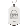 Godson Inspirational Gifts from Goddad, I will love you for the rest of mine, Birthday Silver Dog Tag Keepsake Gifts for Godson