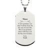 Niece Inspirational Gifts from Uncle, I will love you for the rest of mine, Birthday Silver Dog Tag Keepsake Gifts for Niece