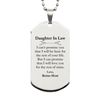 Daughter In Law Inspirational Gifts from Bonus Mom, I will love you for the rest of mine, Birthday Silver Dog Tag Keepsake Gifts for Daughter In Law