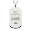 Stepson Inspirational Gifts from Stepmom, I will love you for the rest of mine, Birthday Silver Dog Tag Keepsake Gifts for Stepson