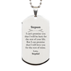 Stepson Inspirational Gifts from Stepdad, I will love you for the rest of mine, Birthday Silver Dog Tag Keepsake Gifts for Stepson