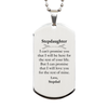 Stepdaughter Inspirational Gifts from Stepdad, I will love you for the rest of mine, Birthday Silver Dog Tag Keepsake Gifts for Stepdaughter
