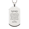 Stepdaughter Inspirational Gifts from Bonus Mom, I will love you for the rest of mine, Birthday Silver Dog Tag Keepsake Gifts for Stepdaughter