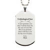 Unbiological Son Inspirational Gifts from Mom, I will love you for the rest of mine, Birthday Silver Dog Tag Keepsake Gifts for Unbiological Son