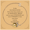 Granddaughter, You're Brave and so much Stronger Sunflower Bracelet with Card. Gift for Granddaughter. Christmas Motivational Gift From Grandmother. Best Idea Gift for Birthday