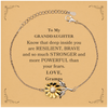 Granddaughter, You're Brave and so much Stronger Sunflower Bracelet with Card. Gift for Granddaughter. Christmas Motivational Gift From Gramps. Best Idea Gift for Birthday