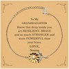 Granddaughter, You're Brave and so much Stronger Sunflower Bracelet with Card. Gift for Granddaughter. Christmas Motivational Gift From Nonno. Best Idea Gift for Birthday