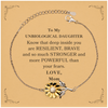 Unbiological Daughter, You're Brave and so much Stronger Sunflower Bracelet with Card. Gift for Unbiological Daughter. Christmas Motivational Gift From Mom. Best Idea Gift for Birthday