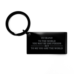 Husband Gift. Birthday Meaningful Gifts for Husband, To me You are the World. Standout Appreciation Gifts, Keychain for Husband