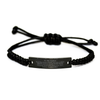 Godson, You're Brave and so much Stronger Black Rope Bracelet. Gift for Godson. Christmas Motivational Gift From Godmother. Best Idea Gift for Birthday