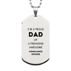 Compliance Officer Gifts. Proud Dad of a freaking Awesome Compliance Officer. Silver Dog Tag for Compliance Officer. Great Gift for Him. Fathers Day Gift. Unique Dad Pendant