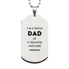 Musician Gifts. Proud Dad of a freaking Awesome Musician. Silver Dog Tag for Musician. Great Gift for Him. Fathers Day Gift. Unique Dad Pendant