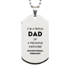 Occupational Therapist Gifts. Proud Dad of a freaking Awesome Occupational Therapist. Silver Dog Tag for Occupational Therapist. Great Gift for Him. Fathers Day Gift. Unique Dad Pendant