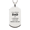 Personal Care Aide Gifts. Proud Dad of a freaking Awesome Personal Care Aide. Silver Dog Tag for Personal Care Aide. Great Gift for Him. Fathers Day Gift. Unique Dad Pendant