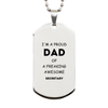 Secretary Gifts. Proud Dad of a freaking Awesome Secretary. Silver Dog Tag for Secretary. Great Gift for Him. Fathers Day Gift. Unique Dad Pendant