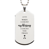 Religious Gifts for Aunty, God Bless You. Christian Silver Dog Tag for Aunty. Christmas Faith Gift for Aunty