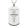 Religious Gifts for Unbiological Mom, God Bless You. Christian Silver Dog Tag for Unbiological Mom. Christmas Faith Gift for Unbiological Mom