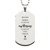 Religious Gifts for Brother, God Bless You. Christian Silver Dog Tag for Brother. Christmas Faith Gift for Brother