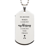 Religious Gifts for Big Brother, God Bless You. Christian Silver Dog Tag for Big Brother. Christmas Faith Gift for Big Brother