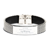 Religious Gifts for Auntie, God Bless You. Christian Stainless Steel Bracelet for Auntie. Christmas Faith Gift for Auntie