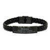Momma Appreciation Gifts, Thank you for being an important part, Thank You Braided Leather Bracelet for Momma, Birthday Unique Gifts for Momma