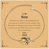 To My Son Inspirational Sunflower Bracelet, I'm so proud of you, Son Birthday Supporting Gifts From Dad
