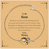 To My Son Inspirational Sunflower Bracelet, I'm so proud of you, Son Birthday Supporting Gifts From Mama