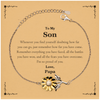 To My Son Inspirational Sunflower Bracelet, I'm so proud of you, Son Birthday Supporting Gifts From Papa