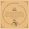 To My Son Inspirational Sunflower Bracelet, I'm so proud of you, Son Birthday Supporting Gifts From Mum