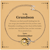 To My Grandson Inspirational Sunflower Bracelet, I'm so proud of you, Grandson Birthday Supporting Gifts From Grandmother